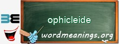 WordMeaning blackboard for ophicleide